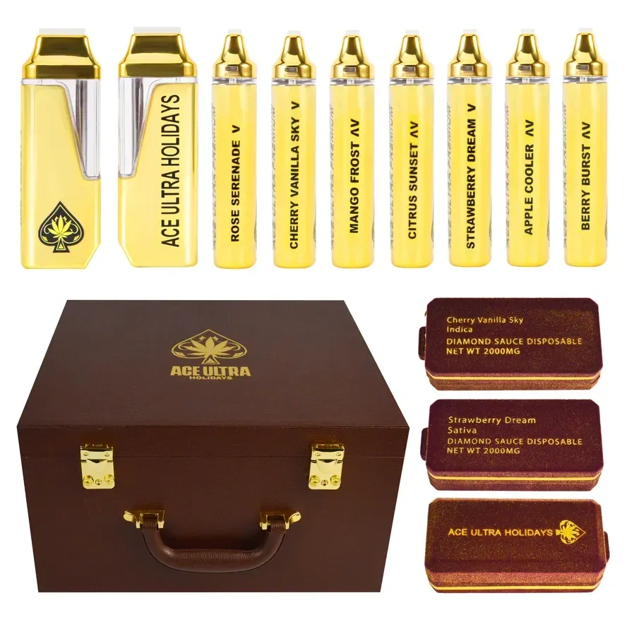 EMPTY Ace Ultra Premium Holiday Edition 2g Gold Disposable Vape manufacturers