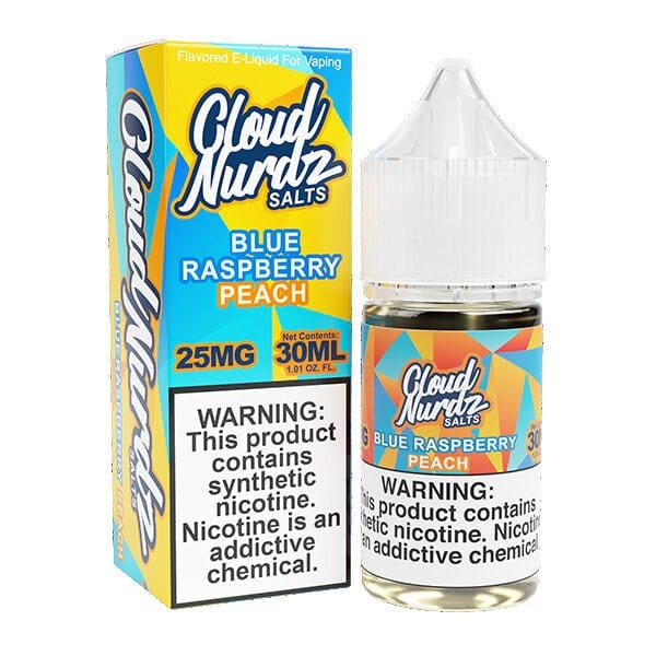 Blå bringebær Peach av Cloud Nurdz TFN -salter 30 ml