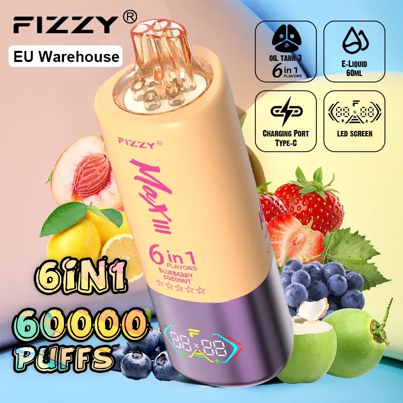 Fizzy 60000 Puffs Puff 60k 6 i 1 smaker engangsvape