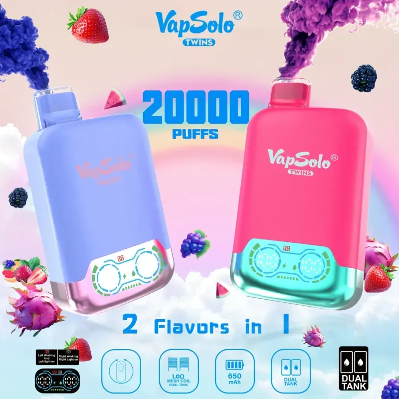 The Definitive VapSolo Twins 20000 Review: A Dual Flavor Powerhouse?
