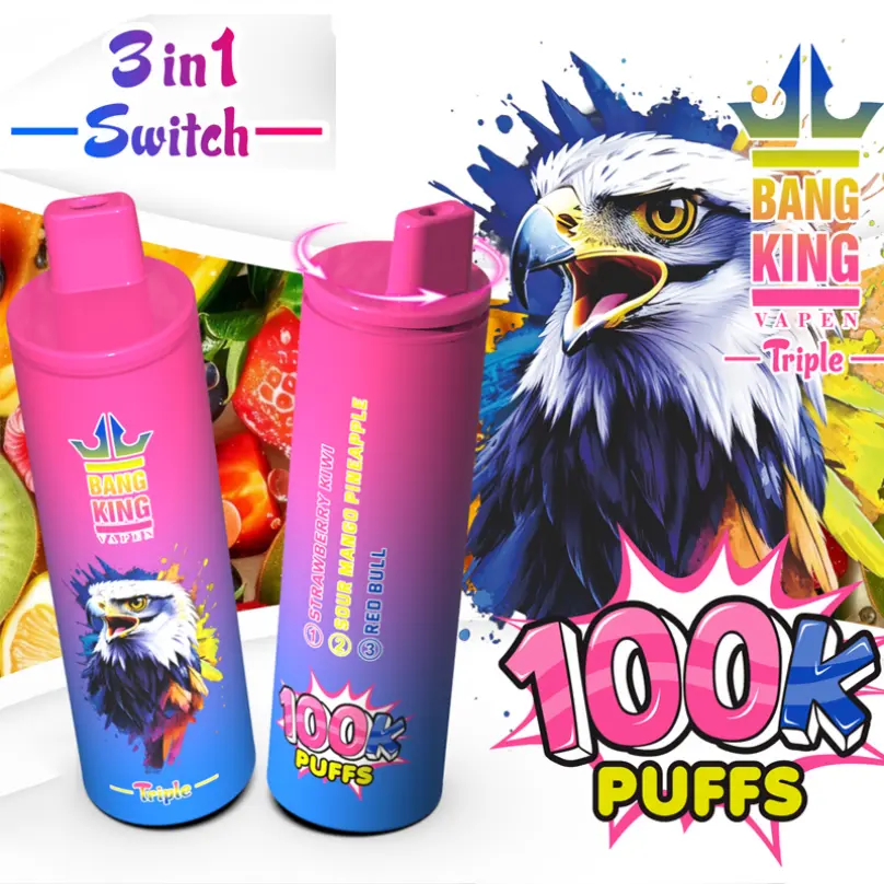 Bang King 100K Puffs 3 i 1 Vape Pen 100000 Engros