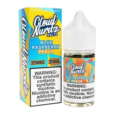 Blå bringebær Peach av Cloud Nurdz TFN -salter 30 ml