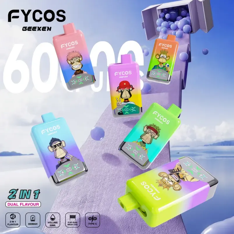 Fycos 60K 60000 Puffs Geeken 2 i 1 engros engangsvape