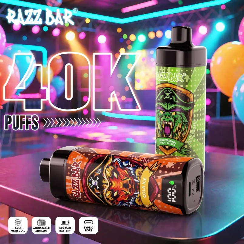 Razz Bar 40000 Puffs Smart Screen 40k Disponibel Vape